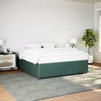 vidaXL Bedframe zonder matras 180x200 cm fluweel donkergroen, Huis en Inrichting, Slaapkamer | Bedden, Eenpersoons, Verzenden