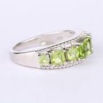 Zonder Minimumprijs - Ring Zilver - 2.40ct. tw. Olivijn -, Sieraden, Tassen en Uiterlijk, Ringen, Nieuw