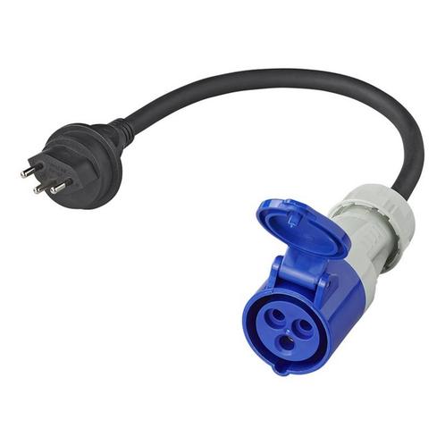 ProPlus Verloopkabel - 40 cm - Zwitserse stekker naar CEE..., Doe-het-zelf en Verbouw, Elektra en Kabels, Nieuw, Ophalen of Verzenden