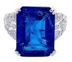 Ring Platina Tanzaniet - Diamant, Sieraden, Tassen en Uiterlijk, Ringen, Nieuw