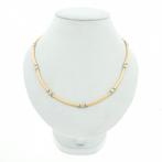 Bicolor gouden fantasieschakel ketting, Ophalen of Verzenden, Gebruikt, Overige kleuren, Goud