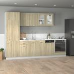 vidaXL 8-delige Keukenkastenset Lyon bewerkt hout sonoma, Huis en Inrichting, Keuken | Keukenelementen, Verzenden, Nieuw, Bruin