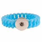 Fako Bijoux - Armband - Click Buttons - Siliconen - Blauw, Sieraden, Tassen en Uiterlijk, Armbanden, Verzenden, Nieuw