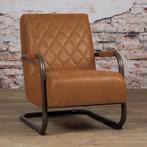 *WOONWINKEL* Tower Living Civo Cognac Fauteuil Ecoleer Met R, Huis en Inrichting, Fauteuils, Verzenden, Nieuw, Leer