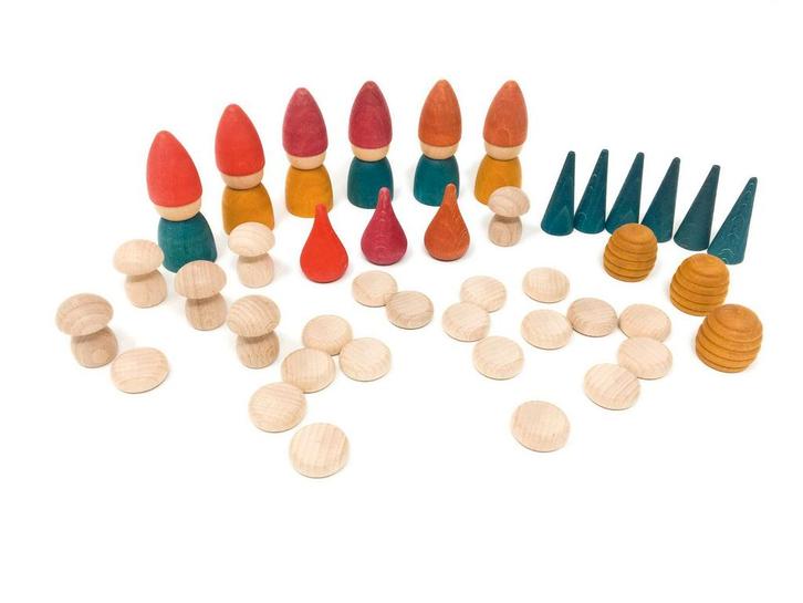 Grapat - houten nins® kabouterset 42-delig, Kinderen en Baby's, Speelgoed | Overig