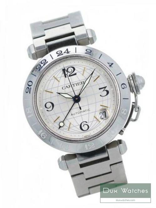 Cartier Pasha GMT 2377 uit 2000, Sieraden, Tassen en Uiterlijk, Horloges | Dames, Polshorloge, Gebruikt, Verzenden