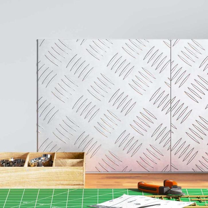 vidaXL Trap Tread Vierkant 2 pcs Zilver 30 x 30 cm Aluminium, Doe-het-zelf en Verbouw, Ladders en Trappen, Nieuw, Verzenden