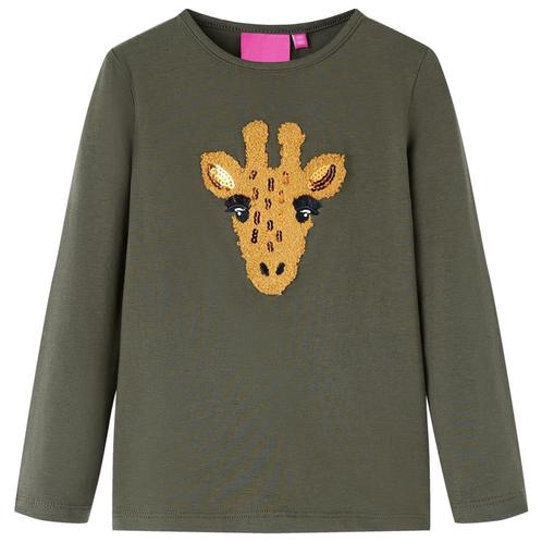 vidaXL Kindershirt met lange mouwen 92 kakikleurig, Kinderen en Baby's, Kinderkleding | Overige, Nieuw, Verzenden