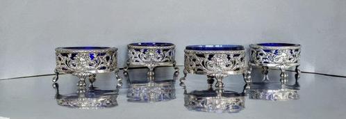 Set of four - Zoutvat - .950 zilver, Antiek en Kunst, Antiek | Goud en Zilver