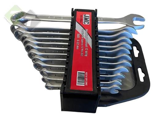Steekringsleutel Set, 12 Delig, JMC, 6 Tot15, 17, 19 En 22mm, Doe-het-zelf en Verbouw, Gereedschap | Handgereedschap, Nieuw, Ophalen of Verzenden