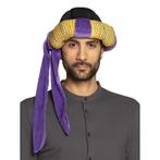 Tulband hoed in het paars met goud - Tulbanden, Nieuw, Ophalen of Verzenden