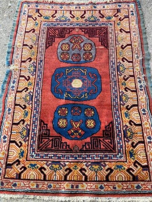 Antieke met de hand geweven Khotan tapijt - Wol - China -, Antiek en Kunst, Kunst | Niet-Westerse kunst