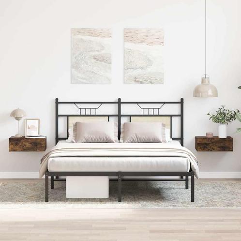 vidaXL Nachtkastjes 2 st zwevend 40x30x15cm bewerkt hout, Huis en Inrichting, Slaapkamer | Nachtkastjes, Nieuw, Minder dan 45 cm