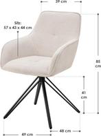 2dekans | Eetkamerstoel / Draaistoel / Kuipstoel Clyde -, Huis en Inrichting, Ophalen of Verzenden, Zo goed als nieuw