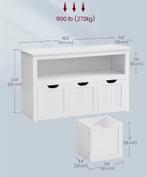 Speelgoedkast voor Kinderen met Verrijdbare Opbergbakken, Verzenden, Nieuw