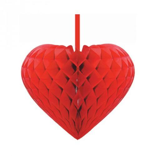 Rood decoratie hart 15 cm - Valentijn, Hobby en Vrije tijd, Feestartikelen, Ophalen of Verzenden