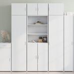 vidaXL buffetkast 70x42,5x185 cm bewerkt hout wit, Minder dan 50 cm, Verzenden, Nieuw, Minder dan 100 cm