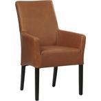 Leren eetkamerstoel Just met armleuning - Rancho Cognac (co, Huis en Inrichting, Stoelen, Overige kleuren, Leer, Ophalen of Verzenden