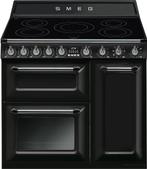 Smeg TR93IBL2 inductie fornuis - zwart, Witgoed en Apparatuur, Fornuizen, Verzenden, 60 cm of meer, Nieuw, Energieklasse A of zuiniger
