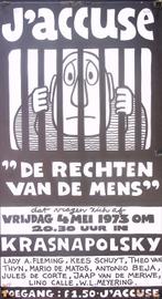 Meeting bij het Krasnapolsky over mensen rechten op poster, Verzenden, Nieuw, Overige onderwerpen, Met lijst