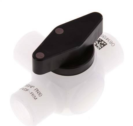 PVDF 3-weg Kogelkraan G 1/4 FKM Vacuüm, Doe-het-zelf en Verbouw, Overige Doe-het-zelf en Verbouw, Nieuw, Verzenden