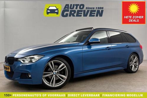 BMW 3-serie 320d High Executive M-Sport 191PK Pano Leder, Auto's, BMW, Te koop, Automaat, Stationwagon, Diesel, Blauw