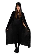 Zwarte Cape Kostuum Pak Lange Poncho Vampier Mantel Heks Tov, Ophalen of Verzenden, Nieuw, Carnaval, Kleding
