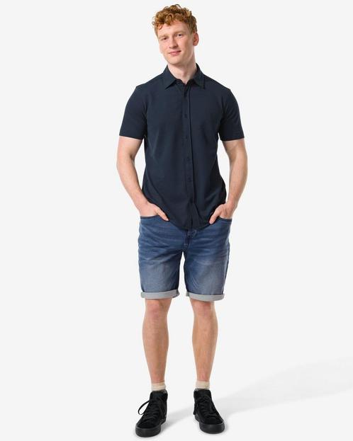 HEMA Herenshort jogdenim middenblauw, Kleding | Heren, Overige Herenkleding, Nieuw, Verzenden