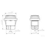 Orbit Electronic Wipschakelaar ON-OFF - 4-pins - 30x22mm -, Verzenden, Nieuw
