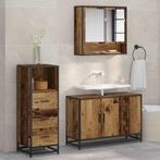 vidaXL Badkamermeubelset 3 pcs Oud hout 90 x 33 x 60 cm, Huis en Inrichting, Badkamer | Badkamermeubels, Verzenden, Nieuw