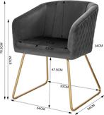 Bureaustoel - computerstoel - kamerstoel / fauteuil- grijs, Verzenden, Nieuw