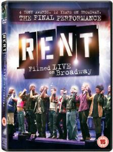 Rent: The Final Performance - Filmed Live On Broadway DVD, Cd's en Dvd's, Dvd's | Overige Dvd's, Zo goed als nieuw, Verzenden