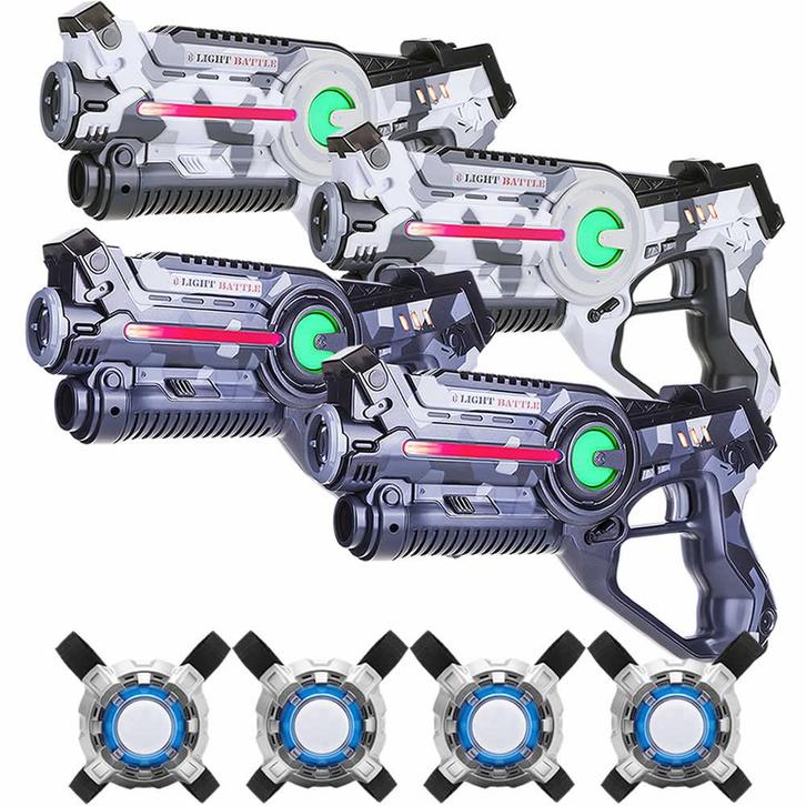 NIEUW: Light Battle lasergame set - 4 laserguns + 4 vesten, Kinderen en Baby's, Speelgoed | Buiten | Actiespeelgoed, Nieuw, Ophalen of Verzenden