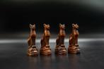 Unieke set van vier Replica beeldjes van Bastet - (in de, Antiek en Kunst