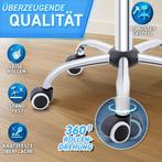 TRESKO Rolkruk met rugleuning, blauw, werkkruk, in hoogte ve, Verzenden, Nieuw