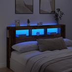 vidaXL Hoofdeinde met LED 180x18,5x103,5 cm bewerkt hout oud, Verzenden, Nieuw, Bruin, Hout