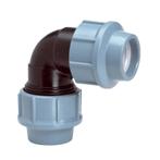 Unidelta knie 90° - 2x klem, Verzenden, Nieuw