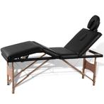 vidaXL Inklapbare massagetafel 4 zones met houten frame, Verzenden, Nieuw