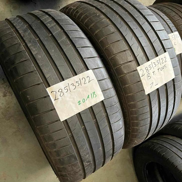 2 x Bridgestone Turanza T005 285-35-22 Zomerbanden 7mm, Auto-onderdelen, Banden en Velgen, Overige maten, Zomerbanden, 285 mm