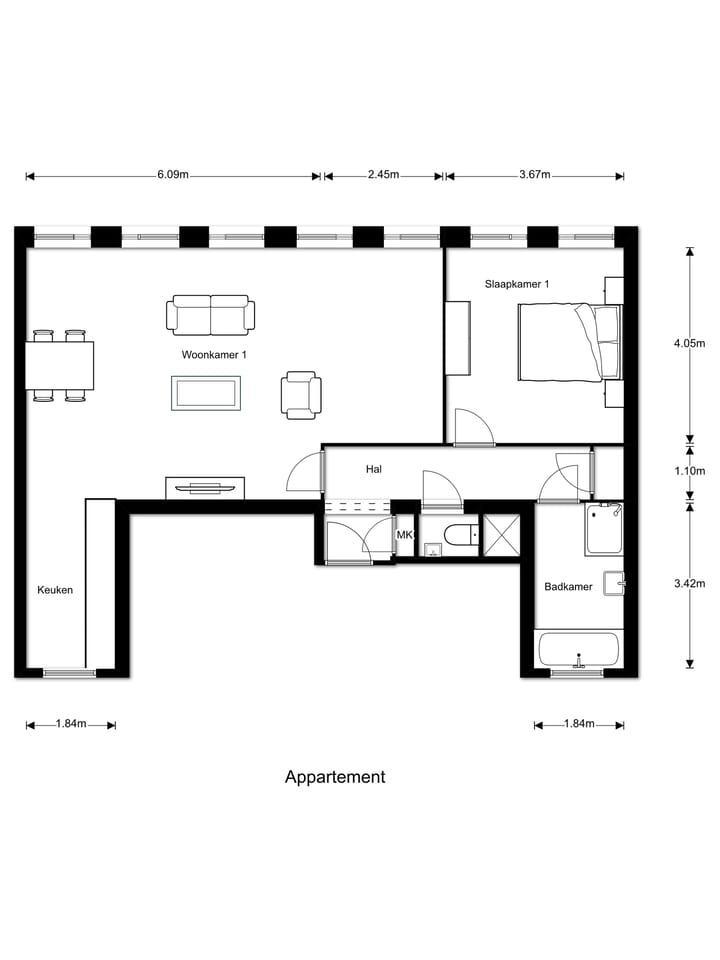 Te huur Vuistbijl, Den Haag, 82 m², Huizen en Kamers, Huizen te huur, Direct bij eigenaar, A, Zuid-Holland, Appartement