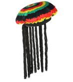 Rasta Muts Gekleurd Met Dreadlocks, Verzenden, Nieuw