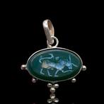 Modulaire zilveren hanger met een oude nabij-oosterse