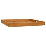 vidaXL Dienblad 70x70 cm massief teakhout, Huis en Inrichting, Verzenden, Nieuw