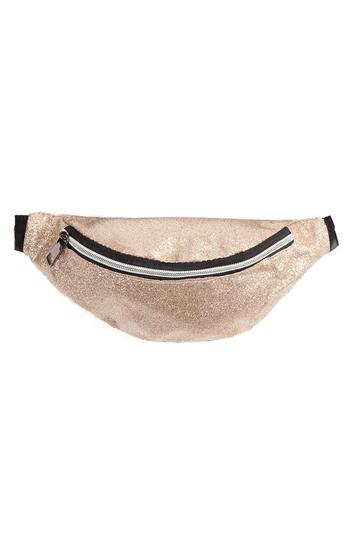 Grote Gouden Glitters Heuptas Breed Fanny Pack  Zwarte Band beschikbaar voor biedingen