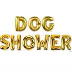 Folie ballon letters Dog Shower goud, Verzenden, Nieuw