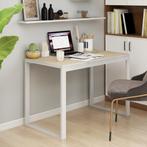 vidaXL Computerbureau 110x60x73 cm spaanplaat wit en, Verzenden, Nieuw
