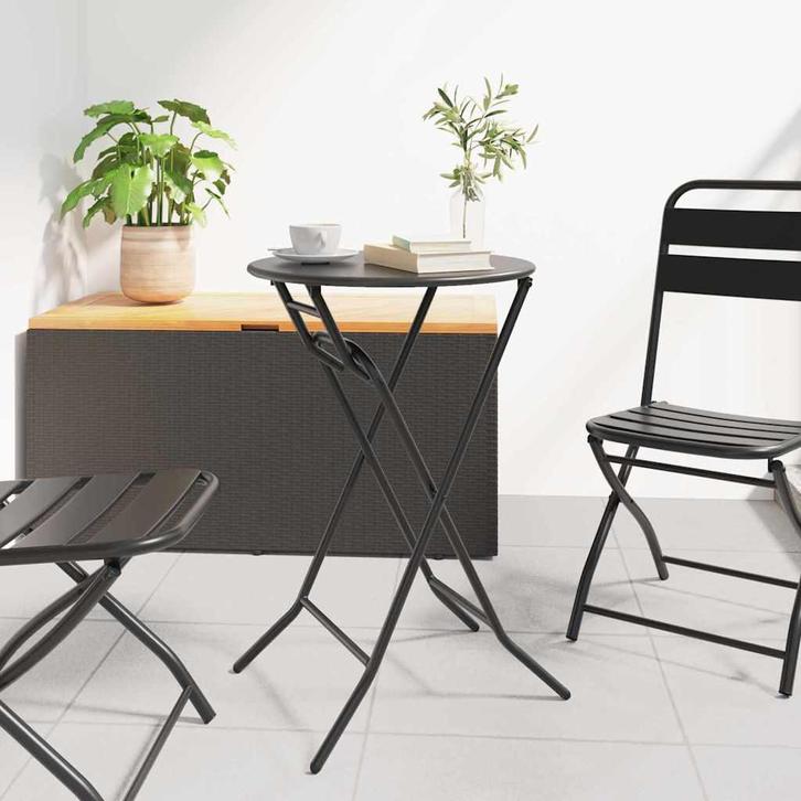 vidaXL Tuinstafel Antraciet 50 x 50 x 72 cm Metaal, Tuin en Terras, Tuintafels, Nieuw, Metaal, Verzenden