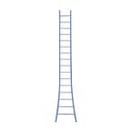 Eurostairs Ladder enkel uitgebogen 1x16 sporten BLAUW, Verzenden, Nieuw, Ladder