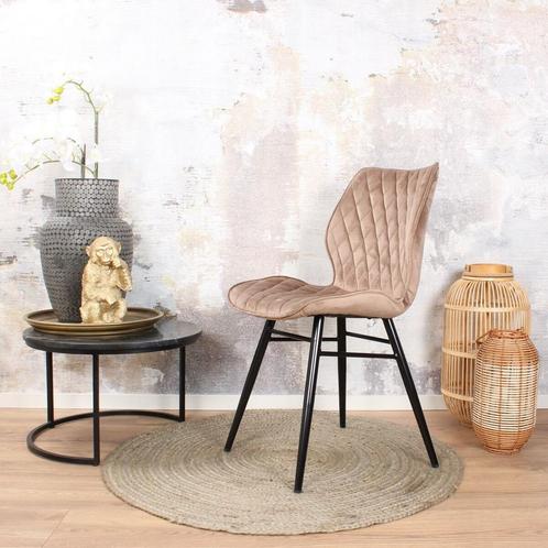 Eetkamerstoel  Velvet Champagne - Armstoel Champagne  -, Huis en Inrichting, Stoelen, Nieuw, Ophalen of Verzenden