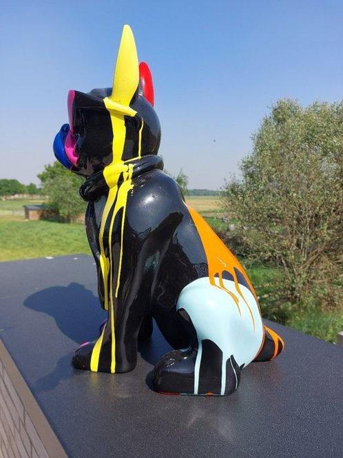 Beeld, garden statue French Bulldog in painting color - 59, Antiek en Kunst, Kunst | Designobjecten